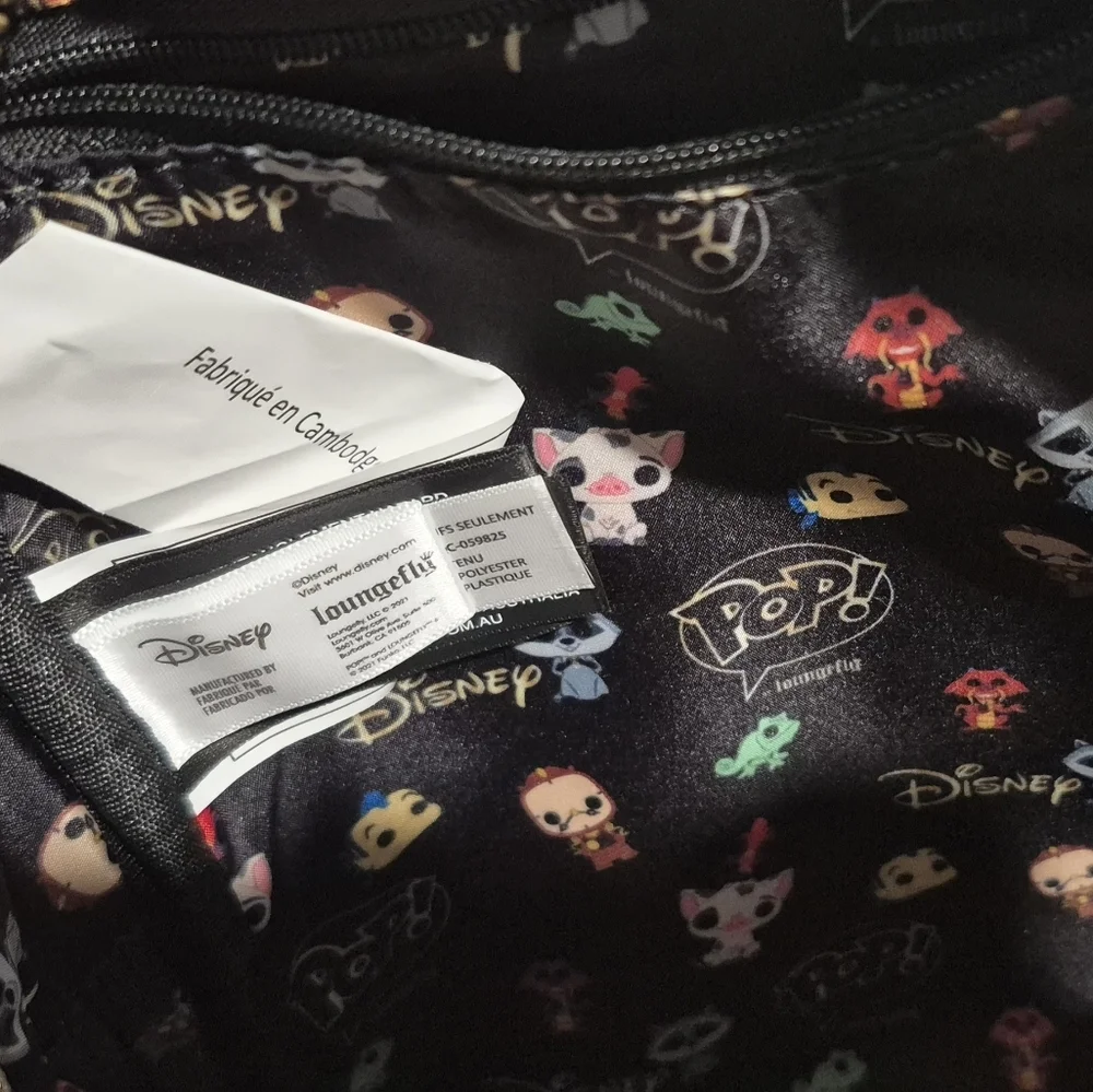 Disney Cream Backpack with Character Faces
